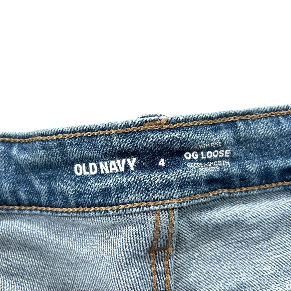 Old Navy Medium Wash OG Loose Relaxed Cotton Stretch High-Waisted Denim Jeans - Picture 6 of 8